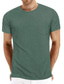 billige Casual T-shirts til mænd-Herre T-shirt Vanlig Rund hals atletiktøj Dagligdagstøj Kortærmet Lomme Tøj Stilfuld Tradisjonell / Klassisk
