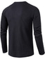 billige henley skjorter til mænd-mænds farveknapede lange ærmer afslappede toppe enkel grundlæggende formel t-shirt solid