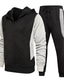 זול חליפת ריצה לגבר-aliexpress ebay amazon אירופאי ואמריקאי קרדיגן חדש לגברים סוודר קפוצ&#039;ון בצבע ניגודיות חליפת ספורט קז&#039;ואל לגברים