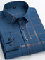 voordelige Nette overhemden-Voor heren Overhemd Geometrie Zwart blauw Paars Stoffig blauw Rood Casual Dagelijks Lange mouw Afdrukken Kleding Ontwerper / Zomer