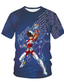billige Casual T-shirts til mænd-Inspireret af Saint Seiya T-shirt Terylene Anime 3D T恤衫 Til Herre / 3D-tryk