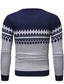 billige sweater til mænd-Herre Bluse bluse Jumper Strikke Strikket Geometrisk Rund hals Stilfuld Afslappet / Hverdag Efterår Vinter Grå Gul XXS XS S / Langærmet