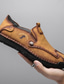 cheap Men&#039;s Sneakers-Men&#039;s Sneakers Loafers &amp; Slip-Ons Crib Shoes Plus Size Casual British Outdoor Daily Cycling Shoes Walking Shoes PU Warm Light Brown Black Green Spring Fall