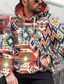 cheap Graphic Hoodies-Men&#039;s Hoodie Sweatshirt Print 3D Print Designer Casual Graphic Tribal Graphic Prints Rainbow Print Hooded Daily Sports Long Sleeve Clothing Clothes Regular Fit