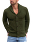 ieftine pulover cardigan pentru bărbați-Bărbați Pulover Pulover Cardigan Jachetă de pulover Striat Tricotat Decupată Tricotat În V Încălziri Contemporan modern Purtare Zilnică Ieșire Îmbrăcăminte Toamna iarna Negru Verde M L XL