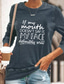 billige T-shirts til kvinde-Dame T-shirt Designer Varm Stempling Grafisk Design Langærmet Rund hals Daglig Trykt mønster Tøj Tøj Designer Basale Grøn Sort Blå
