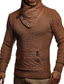 ieftine pulover pentru bărbați-Bărbați Pulover Plover Striat Tricotat Decupată Tricotat Culoare solidă Guler Pe Gât Păstrați-vă cald Contemporan modern Muncă Purtare Zilnică Îmbrăcăminte Toamna iarna Negru Gri Închis S M L