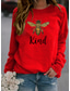 abordables Camisetas de mujer-Mujer bee kind Camiseta Casual Sudaderas con capucha Sudaderas Cuello redondo amarillo Cuello redondo negro Cuello redondo rojo