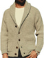 ieftine pulover cardigan pentru bărbați-Bărbați Pulover Bluza Săritor Tricotat Tricotat Culoare solidă În V Stilat Stil Vintage Purtare Zilnică Toamnă Iarnă Kaki S M L / Manșon Lung