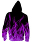 cheap Graphic Hoodies-Men&#039;s Zip Hoodie Sweatshirt 3D Designer Casual Graphic Animal Print EU / US Size Hooded Casual Daily Long Sleeve Clothing Clothes Loose Purple