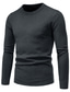 cheap Men&#039;s Pullover Sweater-Men&#039;s Sweater Pullover Knit Knitted Solid Color Crew Neck Basic Daily Holiday Fall Winter Black Blue XXS XS S / Long Sleeve / Regular Fit