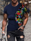 Χαμηλού Κόστους Ανδρικά 3D T-shirts-Ανδρικά Κοντομάνικα Μπλουζάκι Υψηλής Ποιότητας Καλοκαίρι Κοντομάνικο Γραφική τα χέρια Στάμπα Στρογγυλή Ψηλή Λαιμόκοψη Καθημερινά Αργίες Στάμπα Ρούχα Ρούχα Υψηλής Ποιότητας Καθημερινό Μεγάλο και ψηλό