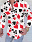 billiga Skjortor med tryck för män-Herr Skjorta Skotsk pläd Kinakrage Rubinrött Blå Grå Utekväll golftröjor Långärmad Lappverk Mönster Kläder Designer Punk och gotiskt