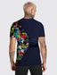 ieftine Tricouri 3D Bărbați-Bărbați Tricouri Tricou Designer Vară Manșon scurt Grafic mâini Imprimeu Stil Nautic Zilnic Concediu Imprimeu Îmbrăcăminte Îmbrăcăminte Designer Casual Mare si inalt Trifoi Albastru piscină Gri