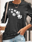 Χαμηλού Κόστους Γυναικεία T-Shirts-Γυναικεία Μπλουζάκι Υψηλής Ποιότητας Καυτή σφράγιση Γραφική Σχέδιο Ζώο Μακρυμάνικο Στρογγυλή Λαιμόκοψη Καθημερινά Στάμπα Ρούχα Ρούχα Υψηλής Ποιότητας Βασικό Πράσινο του τριφυλλιού Μαύρο Θαλασσί