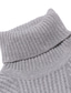 cheap Men&#039;s Pullover Sweater-Men&#039;s Sweater Pullover Sweater Jumper Turtleneck Sweater Knit Knitted Solid Color Turtleneck Stylish Casual Daily Clothing Apparel Fall Winter Black Light Grey S M L