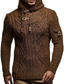 billiga tröja för män-Herr Tröja Hoppare Sticka Stickat Ensfärgat Huva Stylish Vintagestil Dagligen Höst Vinter Vit Svart M L XL / Långärmad