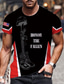 abordables Camisetas 3D de hombre-Hombre Camiseta Graphic Letra Cuello Barco A B C D E Impresión 3D Exterior Casual Manga Corta Estampado Ropa Vintage Moda Clásico Cómodo