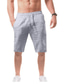 cheap Linen Shorts-Men&#039;s Shorts Linen Shorts Sporty Solid Color Sports Short Sports Shorts Navy ArmyGreen Micro-elastic