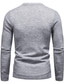 billige sweater til mænd-Herre Bluse bluse Jumper Strikke Strikket Helfarve Rund hals Basale Daglig Ferie Efterår Vinter Sort Blå XXS XS S / Langærmet / Regulær