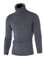 cheap Men&#039;s Pullover Sweater-Men&#039;s Sweater Pullover Knit Knitted Solid Color Turtleneck Stylish Casual Daily Fall Winter White Black XS S M / Long Sleeve