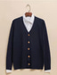 ieftine pulover cardigan pentru bărbați-Bărbați Pulover Bluza Tricotat Buton Tricotat Culoare solidă În V Stil Vintage Îmbrăcăminte Iarnă Toamnă Maroniu Negru M L XL