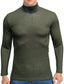 billige genser for menn-herre genser strikket ensfarget stilig vintage stil myk langermet genser cardigans turtleneck