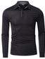 billige henley skjorter for menn-menns golfskjorte t-skjorte ensfarget nedknappede langermede casual topper enkel formell mote