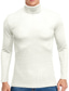 levne pánský pulovrový svetr-pánský svetr pletený jednobarevný stylový vintage styl měkký svetr s dlouhým rukávem svetr s rolákem