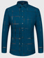 voordelige Nette overhemden-Voor heren Overhemd Geometrie Zwart blauw Paars Stoffig blauw Rood Casual Dagelijks Lange mouw Afdrukken Kleding Ontwerper / Zomer