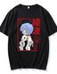 olcso Férfi 3D pólók-Ihlette Szerepjáték Ayanami Rei Anime Rajzfilmfigura Poliészter / Pamut keverék Nyomtatott Harajuku Grafikus Kawaii Póló Kompatibilitás Férfi / Női