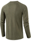 billige henley skjorter for menn-menns farge nedknappet langermet casual topper enkel grunnleggende formell t-skjorte solid