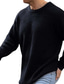 abordables pull-over pour hommes-Homme Pull Chandail Pullover Tricoter Tricoté Couleur unie Col Ras du Cou à la mode Style vintage du quotidien Vêtement Tenue Hiver Automne Noir Blanche M L XL