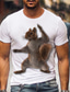 Χαμηλού Κόστους Ανδρικά 3D T-shirts-Ανδρικά Πουκάμισο Κοντομάνικα Μπλουζάκι Υψηλής Ποιότητας Καλοκαίρι Κοντομάνικο Γραφική Σκίουρος Στάμπα Στρογγυλή Ψηλή Λαιμόκοψη Καθημερινά Αργίες Στάμπα Ρούχα Ρούχα
