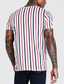cheap Men&#039;s 3D T-shirts-Men&#039;s Tee T shirt Tee Shirt Designer Summer Short Sleeve Striped Graphic Patterned Crew Neck Casual Daily Clothing Clothes Designer Basic Casual Red / White