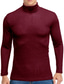 levne pánský pulovrový svetr-pánský svetr pletený jednobarevný stylový vintage styl měkký svetr s dlouhým rukávem svetr s rolákem
