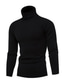 billiga tröja för män-Herr Tröja Hoppare Sticka Stickat Ensfärgat Polokrage Stylish Ledigt / vardag Höst Vinter Vit Svart XS S M / Långärmad