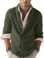 cheap Men&#039;s Cardigan Sweater-Men&#039;s Sweater Cardigan Sweater Sweater Jacket Ribbed Knit Cropped Button Knitted Solid Color Lapel Warm Ups Modern Contemporary Daily Wear Going out Clothing Apparel Fall &amp; Winter Black Military Green