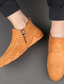 billiga Slip-ons och loafers till herrar-Herr Loafers &amp; Slip-Ons Ledigt Vintage Komfort Handgjord Bär bevis Solid färg Svinläder Höst Vinter Skor