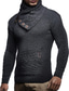 cheap Men&#039;s Pullover Sweater-Men&#039;s Sweater Pullover Ribbed Knit Cropped Knitted Solid Color Turtleneck Keep Warm Modern Contemporary Work Daily Wear Clothing Apparel Fall &amp; Winter Black Dark Grey S M L / Long Sleeve / Weekend