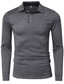 ieftine cămăși henley pentru bărbați-tricou de bărbați tricou de golf culoare solidă nasture cu mâneci lungi bluze casual topuri simple modă formală