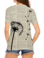 お買い得  レディースＴシャツ-女性用 Tシャツ デザイナー 3Dプリント 文字 タンポポ 半袖 ラウンドネック 日常 週末 プリント 服装 デザイナー ベーシック ヴィンテージ イエロー