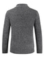 cheap Men&#039;s Cardigan Sweater-Men&#039;s Pullover Sweater Waffle Knit Cropped Knitted Solid Color Crew Neck Basic Stylish Outdoor Daily Fall Winter Light gray Dark Gray M L XL / Cotton / Long Sleeve