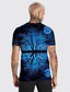 ieftine Tricouri 3D Bărbați-Bărbați Cămașă Tricouri Tricou Designer Vară Manșon scurt Grafic Copac Imprimeu Stil Nautic Halloween Zilnic Imprimeu Îmbrăcăminte Îmbrăcăminte Designer Casual Mare si inalt Albastru piscină