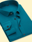 billiga Formella skjortor-Herr Skjorta Ensfärgat Slät Solid färg Ljusrosa Svart Vit Gul Ljusgrön Arbete Ledigt Långärmad Kläder Designer