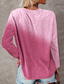 abordables T-shirts Femme-Femme T shirt Tee Design Dégradé de Couleur Manches Longues Col Rond du quotidien Fin de semaine Vêtements Design basique Vert Gris Violet