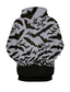 billiga grafiska hoodies-Herr Hoodie-tröja Mönster 3D-tryck Designer Ledigt Grafisk Grafiska tryck Fladdermus Grå Tryck Huva Dagligen Sport Långärmad Kläder Kläder Normal