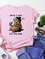 cheap Women&#039;s T-shirts-cartoon sloth print short sleeve t-shirt