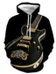 cheap Men&#039;s 3D Hoodies-Men&#039;s Hoodie Sweatshirt Print Streetwear Designer Casual Graphic Guitar Blue Dark Gray Brown Black Print Hooded Casual Daily Long Sleeve Clothing Clothes Regular Fit