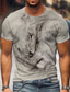 Χαμηλού Κόστους Ανδρικά 3D T-shirts-Ανδρικά Πουκάμισο Κοντομάνικα Μπλουζάκι Υψηλής Ποιότητας Καλοκαίρι Κοντομάνικο Γραφική Λιοντάρι Στάμπα Στρογγυλή Ψηλή Λαιμόκοψη Καθημερινά Αργίες Στάμπα Ρούχα Ρούχα